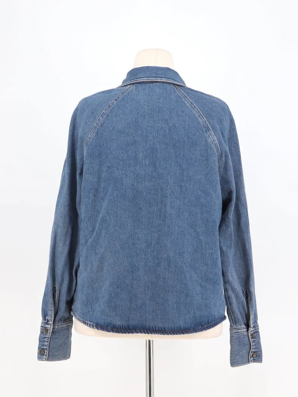 NWT ZARA Women's Denim Shirt Jacket Shacket Size L